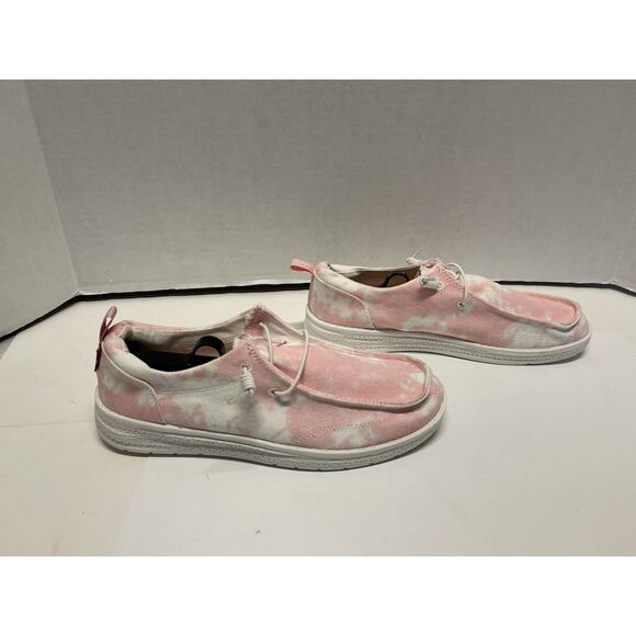 Levis NEWT-TD-CVS Boat Shoes Slip On Pink Canvas Sneakers Women’s Size 8 - Picture 3 of 7